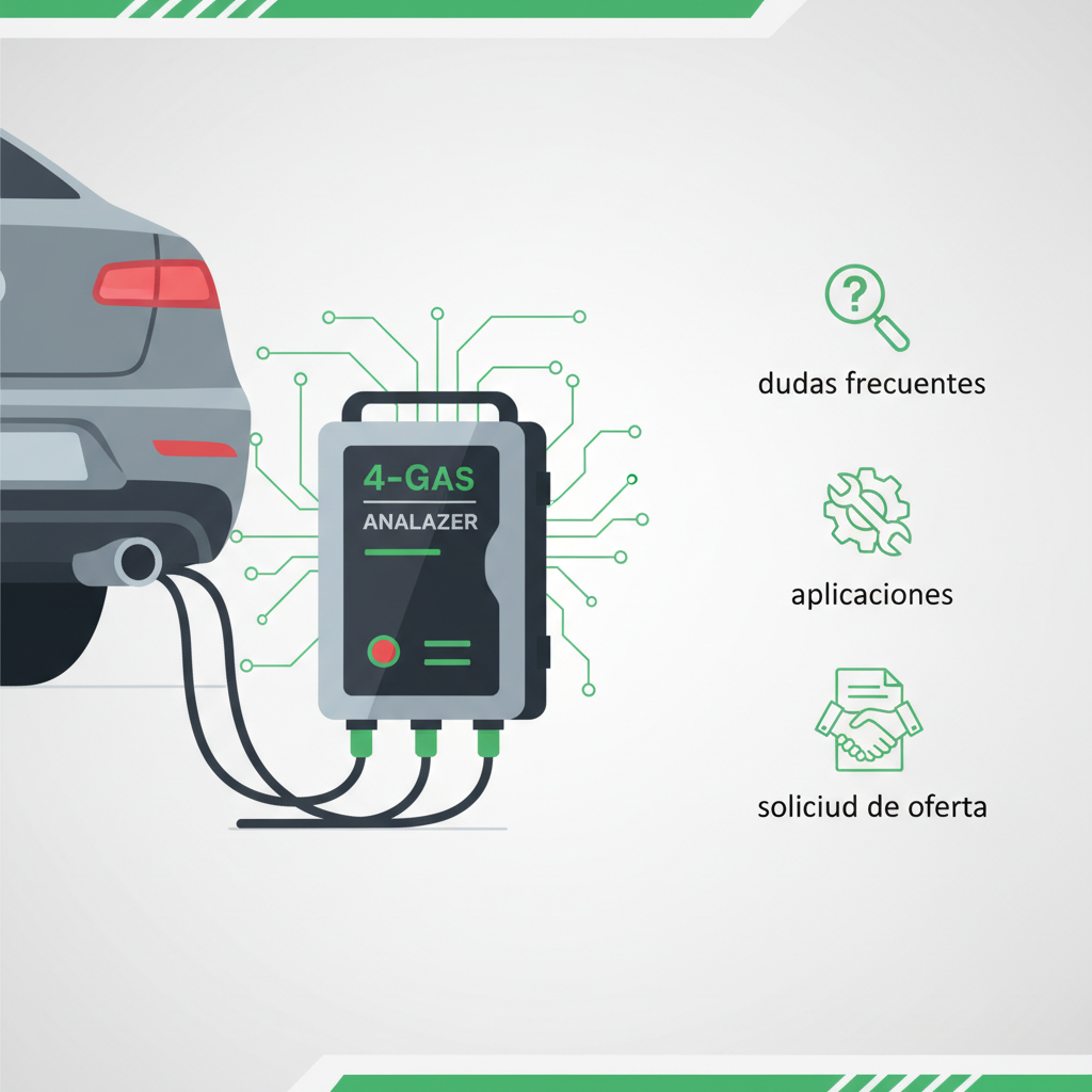 Analizador de 4 gases para automoción en España: aplicaciones, dudas frecuentes y solicitud de oferta
