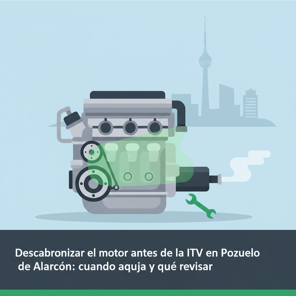 Descarbonizar el motor antes de la ITV en Pozuelo de Alarcón: cuándo ayuda y qué revisar