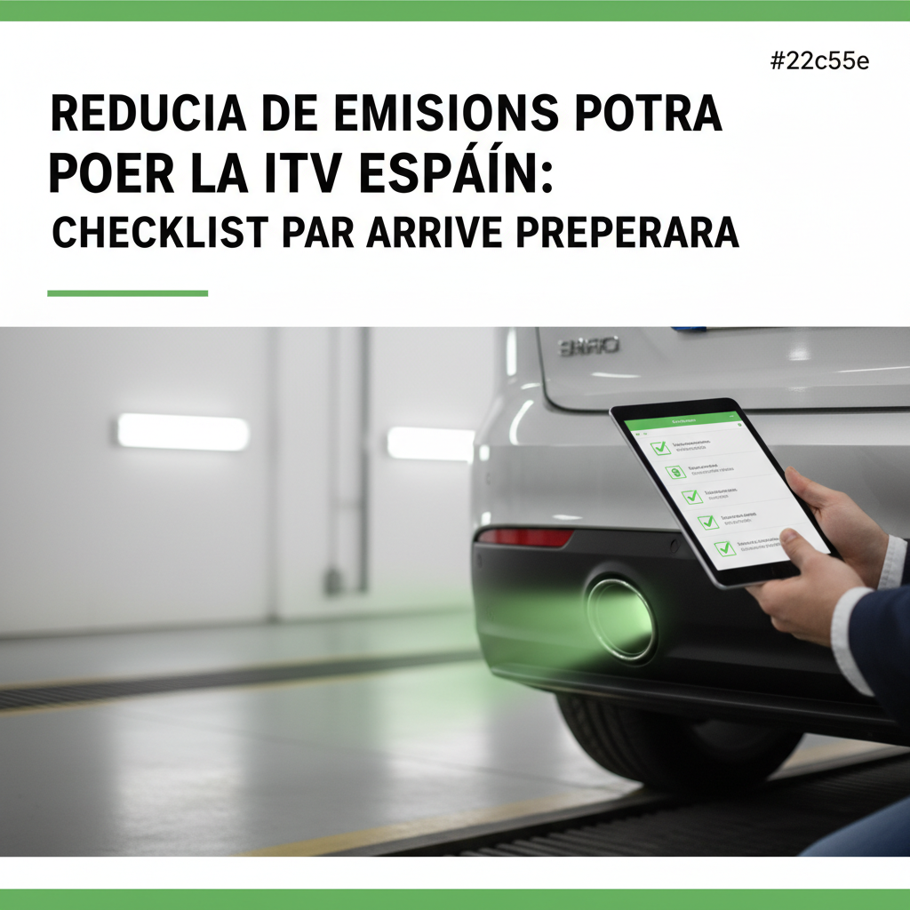 Reducir emisiones antes de la ITV en España: checklist rápida para llegar preparado