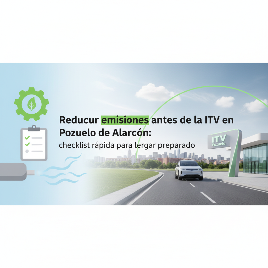 Reducir emisiones antes de la ITV en Pozuelo de Alarcón: checklist rápida para llegar preparado