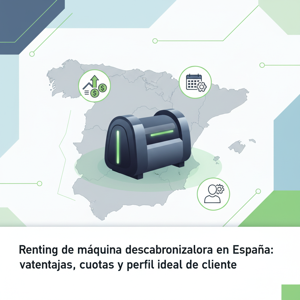 Renting de máquina descarbonizadora en España: ventajas, cuotas y perfil ideal de cliente